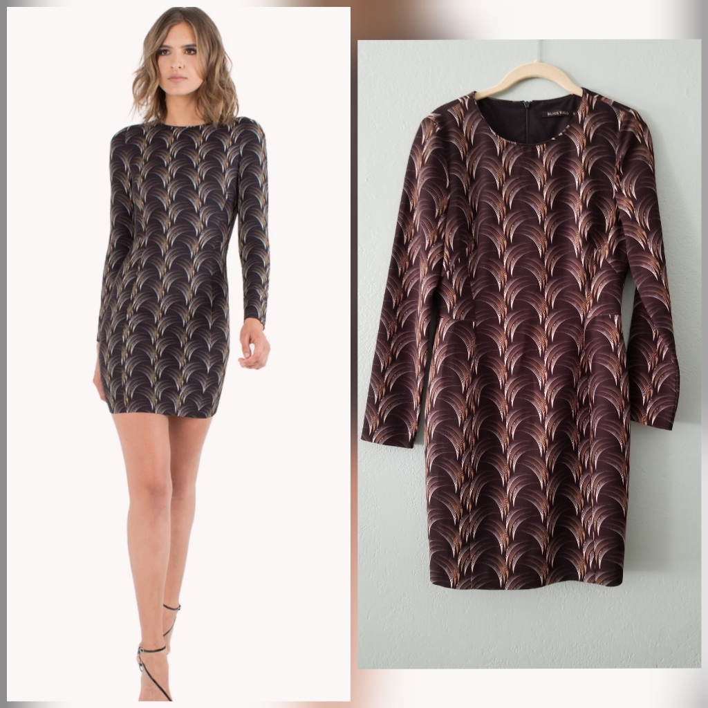 Black Halo Lively Mini Dress Moonlight Glow 6